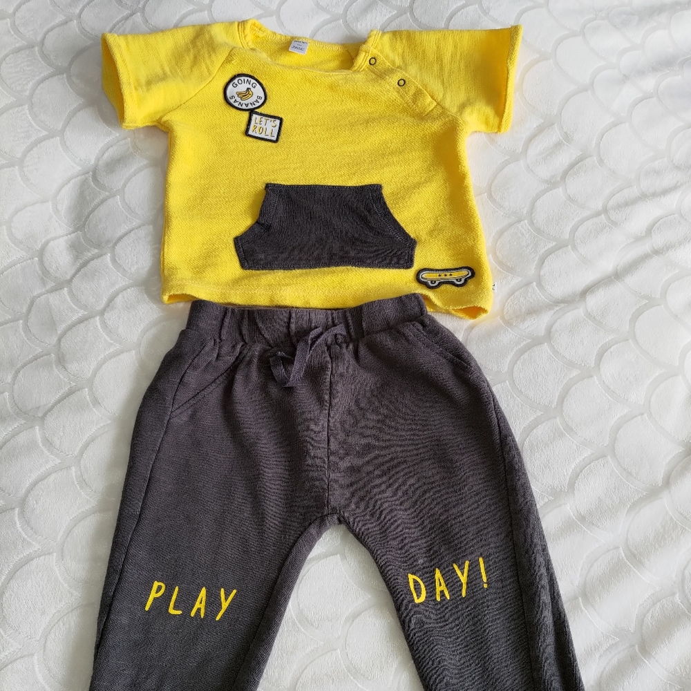 Petite Lem 100% cotton soft 2pc. Baby outfit. 24 months